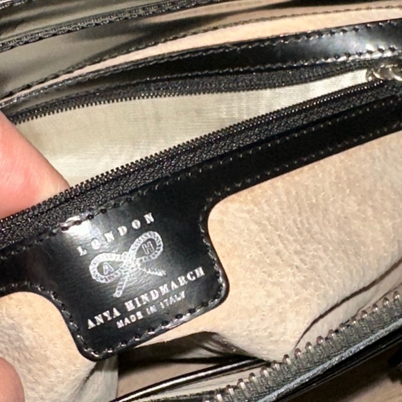 Anya Hindmarch Vintage Structured Black Top Handle bag Y2K - Picture 8 of 12